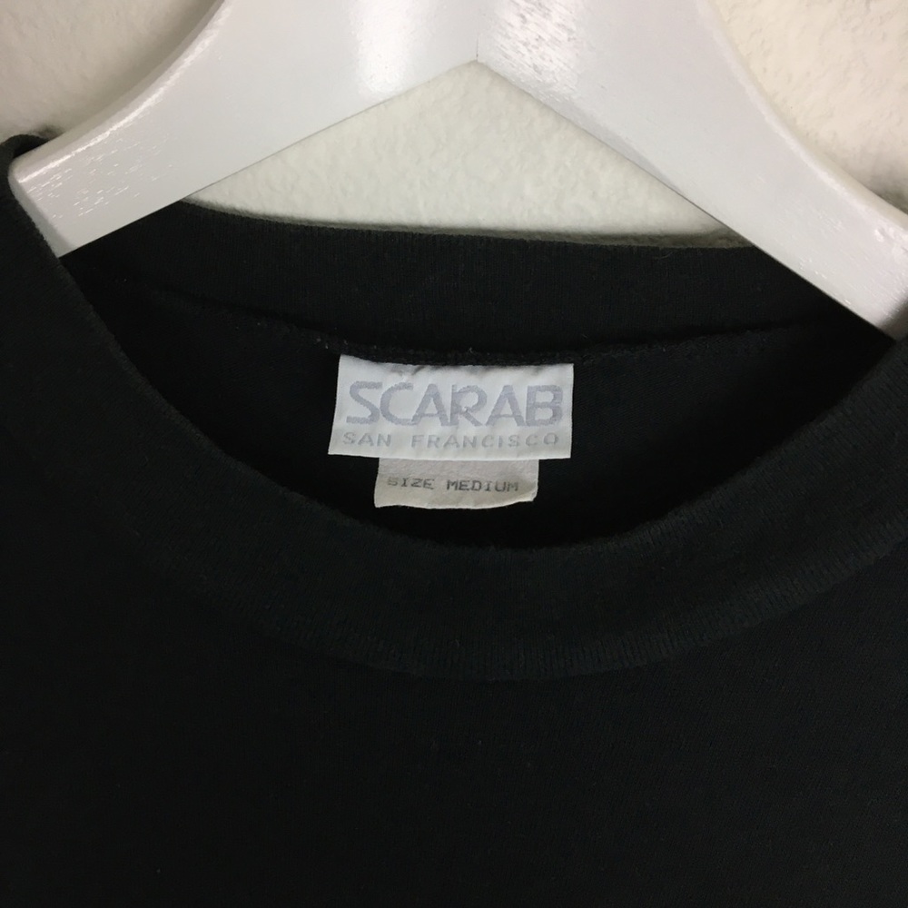 Vintage 80s Scarab San Francisco Cats Cattail Top - Picture 3 of 6